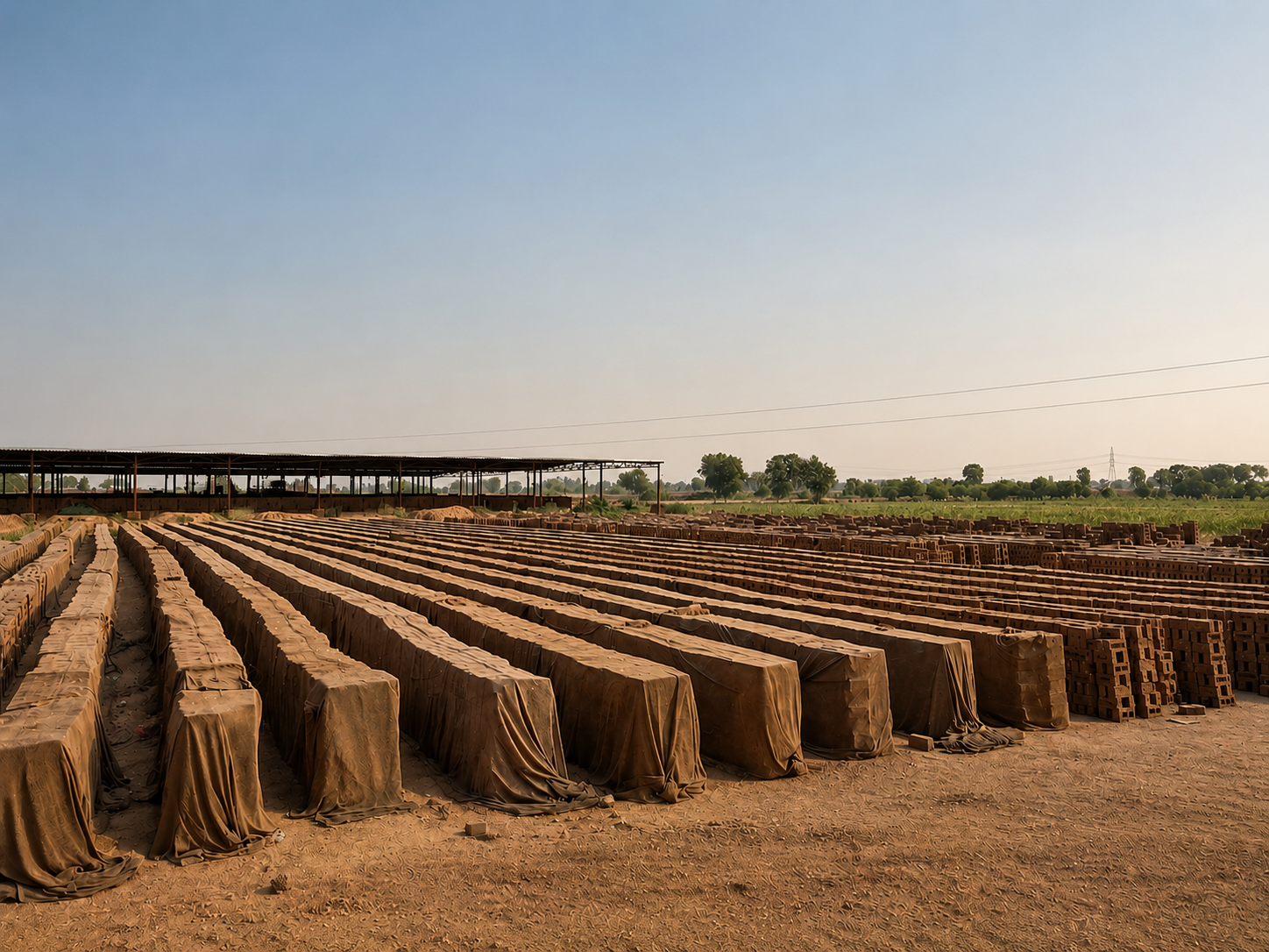 BBC1 bricks on drying floor, Bhuna