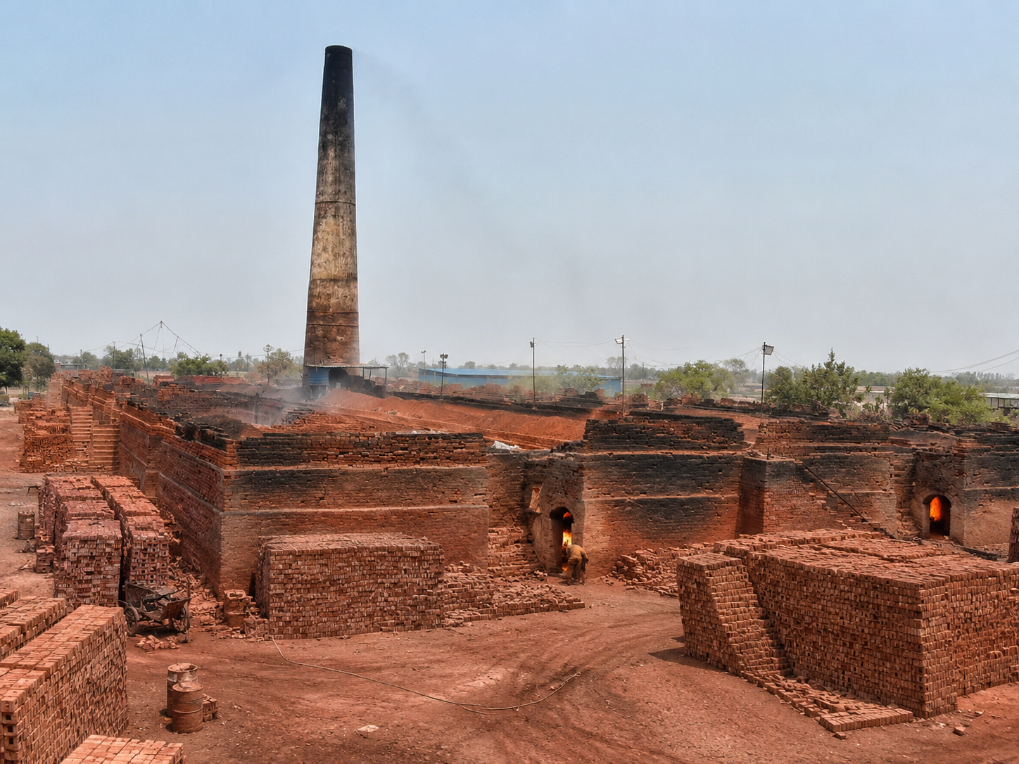 Bhuna Bricks Company kiln chimney — BBC1 brick factory Haryana