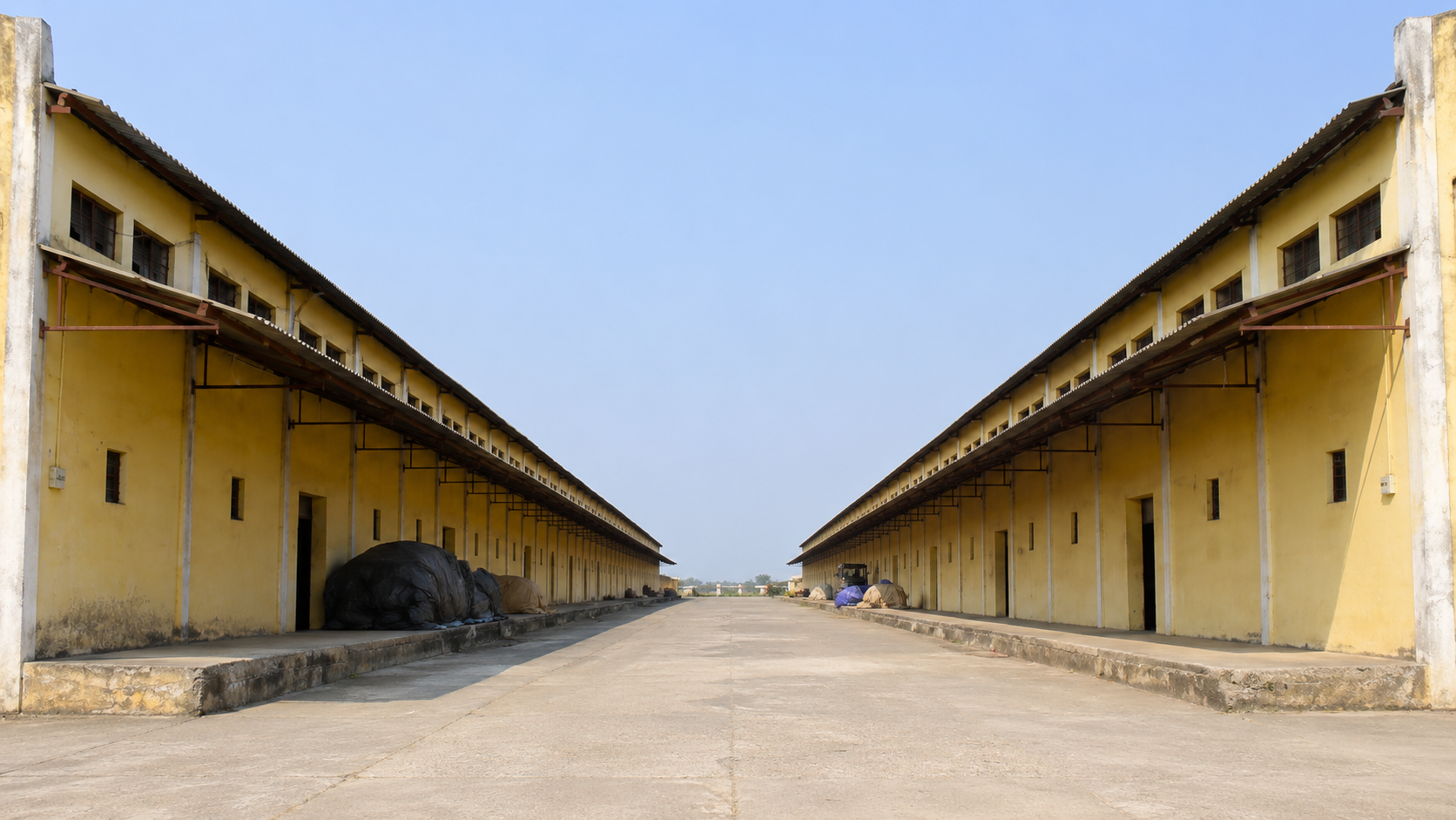 Punjab government warehouse corridor supplied with BBC1 bricks